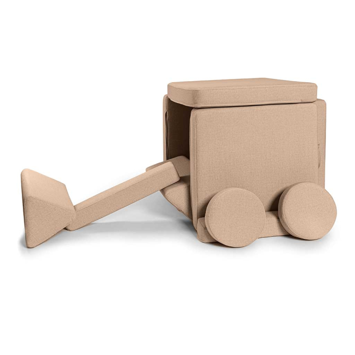 Samtige Kindersofa in Karamell – luxuriös und kinderfreundlich